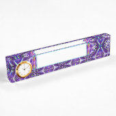 Porte-nom Pour Bureau Violet W3