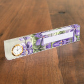 Porte-nom Pour Bureau violettes dans un bocal de lune (Taille)