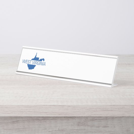 Porte-nom Pour Bureau Virginie-Occidentale (Devant)