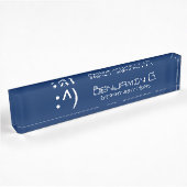 Porte-nom Pour Bureau Visage de code informatique