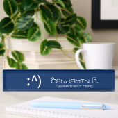 Porte-nom Pour Bureau Visage de code informatique
