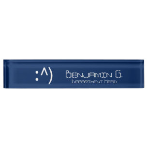 Porte-nom Pour Bureau Visage de code informatique