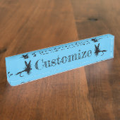 Porte-nom Pour Bureau Vol Pêche Vol Thunder_Cove (Taille)