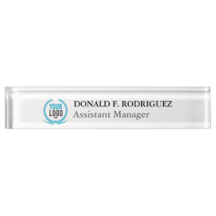 Porte-nom Pour Bureau Votre coutume de fonction du logo d'affaires