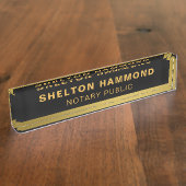 Porte-nom Pour Bureau Votre entreprise de logo | Notaire public minimali (Taille)