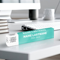 Votre logo Modern Bold Nom Titre Simple Turquoise