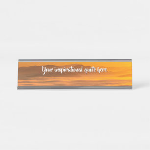 Porte-nom Pour Bureau Votre soleil de texte personnalisé au-dessus du pa