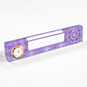 Porte-nom Pour Bureau W2 pourpre