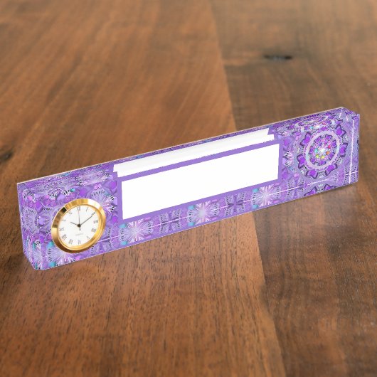 Porte-nom Pour Bureau W2 pourpre (Taille)