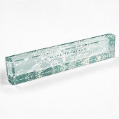 Porte-nom Pour Bureau Waves Blue Green