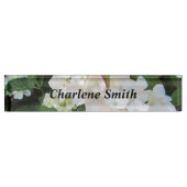 Porte-nom Pour Bureau White Hydrangeas (Devant)