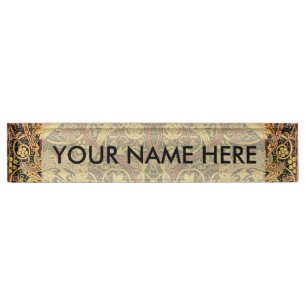 Porte-nom Pour Bureau William Morris Bullerswood Tapisserie Faux