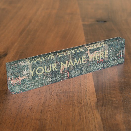 Porte-nom Pour Bureau William Morris Faune sauvage Fox (Taille)