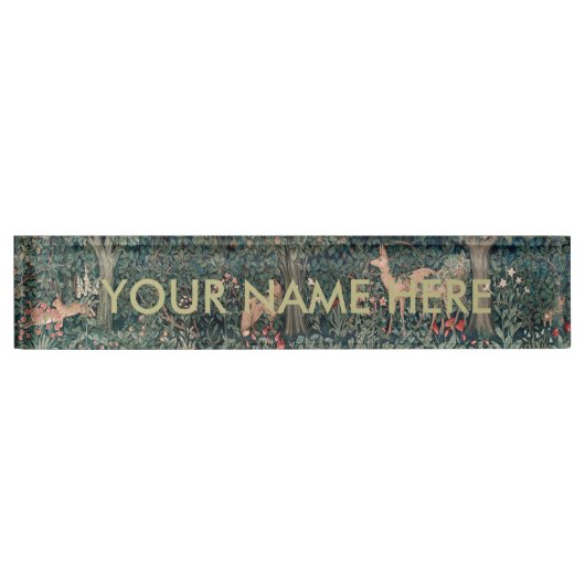 Porte-nom Pour Bureau William Morris Faune sauvage Fox (Devant)