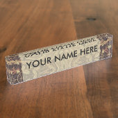 Porte-nom Pour Bureau William Morris Honeysuckle Classic English Art (Taille)