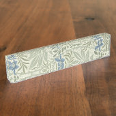 Porte-nom Pour Bureau William Morris Larkspur Fond d'écran floral (Taille)