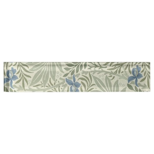 Porte-nom Pour Bureau William Morris Larkspur Fond d'écran floral (Devant)