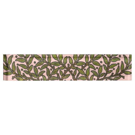 Porte-nom Pour Bureau William Morris Tree Frieze Fond d'écran floral (Devant)