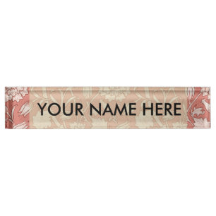 Porte-nom Pour Bureau William Morris Wild Tulip Classique Conception Vic