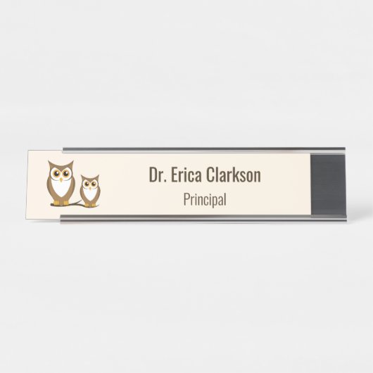 Porte-nom Pour Bureau Wise Owl Principal (Devant)