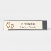 Porte-nom Pour Bureau Wise Owl Professeur de philosophie (Devant)