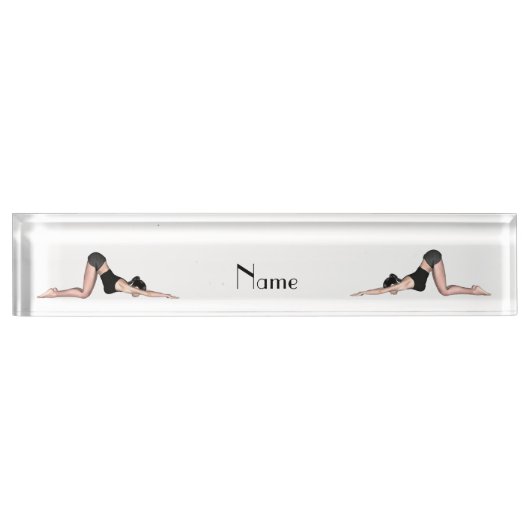 Porte-nom Pour Bureau Yoga Poses Thunder_Cove (Devant)