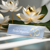 Porte-nom Pour Bureau Yoga Studio Méditation Instructeur Vie Coach OM