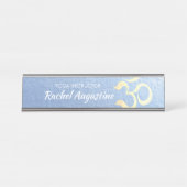 Porte-nom Pour Bureau Yoga Studio Méditation Instructeur Vie Coach OM (Devant)