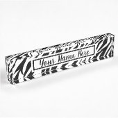 Porte-nom Pour Bureau Zebra Stripes