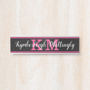 PORTE-NOM POUR PORTE 