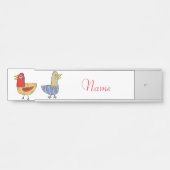 Porte-nom Pour Porte 4 Oiseaux amusants Thunder_Cove (Devant)