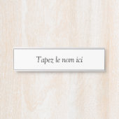 Porte-nom Pour Porte A personnaliser (Devant)