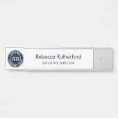 Porte-nom Pour Porte Add Business Logo Employee Name Professional Role (Devant)