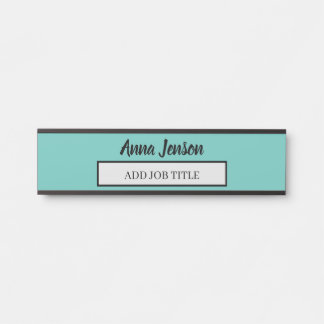 Porte-nom Pour Porte Ajoutez votre nom et titre professionnel à cette E