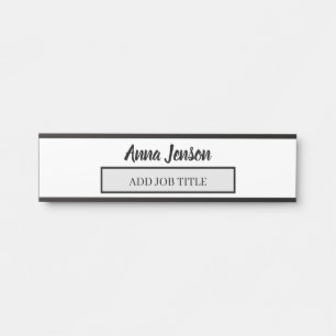 Porte-nom Pour Porte Ajoutez votre nom et votre titre de travail à cett