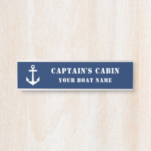 Porte-nom Pour Porte Ancre classique Nom du Cabine du capitaine et nom 
