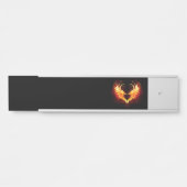 Porte-nom Pour Porte Angel Fire Heart with Wings (Devant)