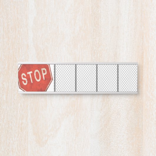 Porte-nom Pour Porte Arrêter le nom (Devant)