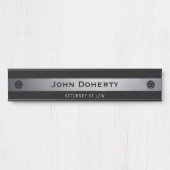 Porte-nom Pour Porte Avocat argenté de l'AVOCAT | (Devant)
