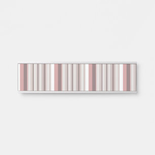 Porte-nom Pour Porte Belles rayures brunes blanches