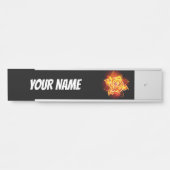 Porte-nom Pour Porte Blooming Fire Rose (Devant)