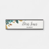 Porte-nom Pour Porte Blue beauty flower fall leaves (Devant)