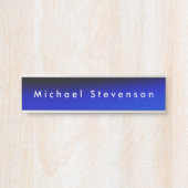 Porte-nom Pour Porte Blue Trendy Modern Professional (Devant)