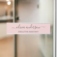 Blush Dusty rose moderne Script Girl Monogramme No