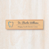 Porte-nom Pour Porte Bois avec ligne, Dental Clinic (Devant)