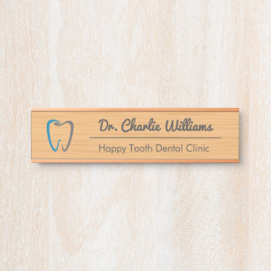 Porte-nom Pour Porte Bois avec ligne, Dental Clinic