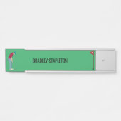 Porte-nom Pour Porte Boule de rouille verte (Devant)