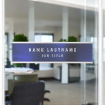 Porte-nom Pour Porte Bureau bleu marine professionnel élégant<br><div class="desc">Custom Luxury Executive Black and White Minimalist Business Name Plaque avec typographie en lettres blanches pour le monogrammed ajouter votre propre nom et profession ou titre d'emploi. Vous pouvez customiser la plaque de nom professionnel Business avec votre nom et le titre de votre emploi. Veuillez contacter le concepteur pour customiser...</div>