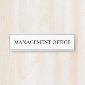 Porte-nom Pour Porte Bureau de gestion classique blanc simple (Devant)