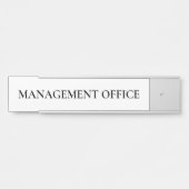 Porte-nom Pour Porte Bureau de gestion classique blanc simple (Devant)